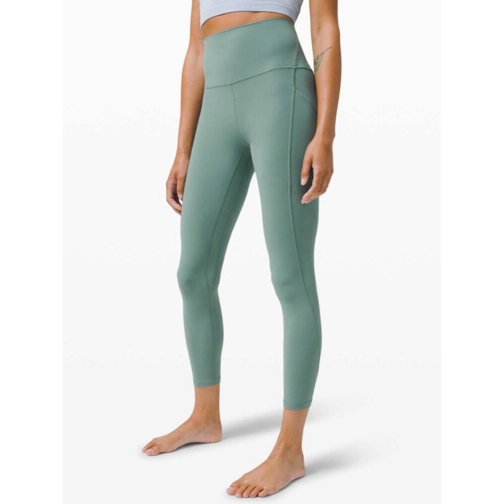 Lululemon Align High Rise Pant with Pockets 25" Tidewater Teal Size 10